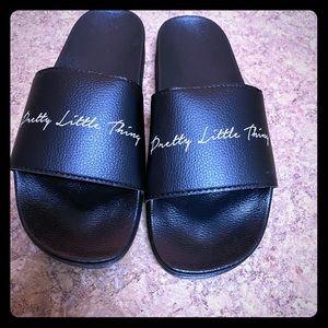 Brand new size 39 Black PYT slides